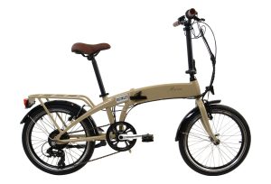 VÉLO PLIANT ÉLECTRIQUE BICYKLET MARCUS SHIMANO TOURNEY 6V 418 WH 20'' BEIGE IVOIRE