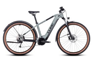 VTT Électrique Semi-Rigide Cube Reaction Hybrid Performance 500 Allroad Shimano Alivio 9V 500 Wh 29'' Gris Vert Swamp 2023