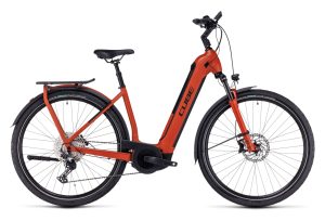 Vélo de Ville Électrique Cube Kathmandu Hybrid EXC 750 Easy Entry Shimano Deore 12V 750 Wh 700 mm Rouge 2023
