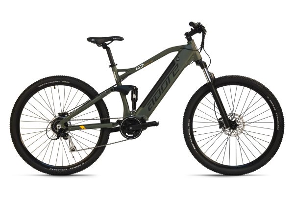 VTT électrique tout suspendu 29 Santoro 9 vitesses gris Adore