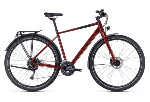 Vélo de Voyage Cube Travel Shimano Alivio/Altus 9V 700 mm Rouge Mirror 2023