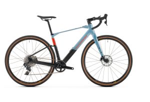 Gravel Bike Electrique Mondraker Dusty RR Sram Rival AXS 12v 350 Wh 700 mm Bleu Noir 2023