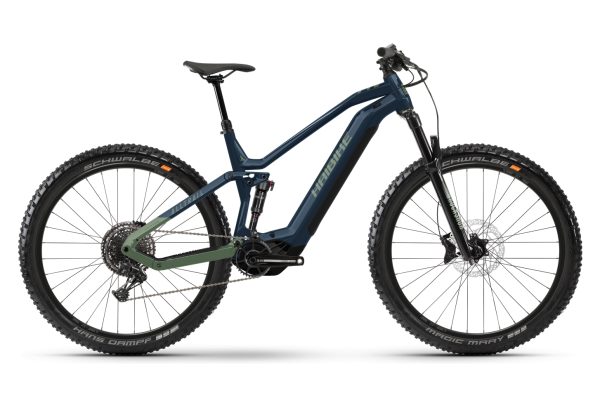 VTT Électrique Tout-Suspendu Haibike AllTrail 9 29 Sram NX 12V 720 Wh 29'' Bleu / Vert Olive 2023