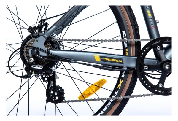 E-GRAVEL 28PRO Equipped Full Shimano 8 vitesses Freins à disques TEKTRO Bat. – Image 5
