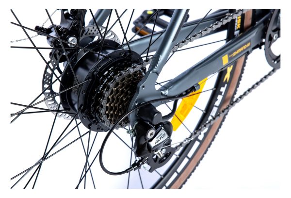 E-GRAVEL 28PRO Equipped Full Shimano 8 vitesses Freins à disques TEKTRO Bat. – Image 9