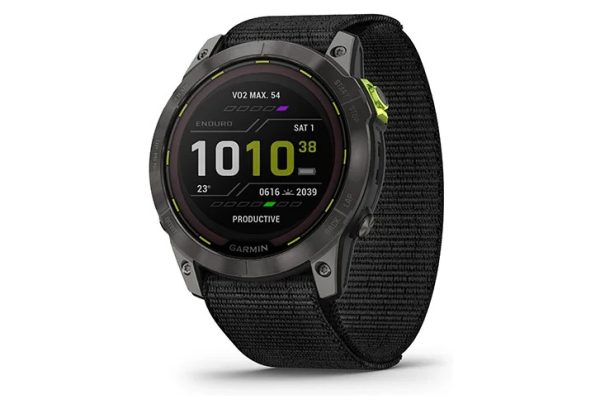 Montre GPS Garmin Enduro 2 Titane Carbon Gray DLC avec UltraFit en Nylon Noir – Image 2