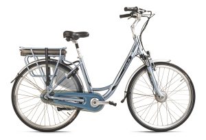 Vélo de ville électrique 28 Femme Basic 7 vitesses bleu Vogue