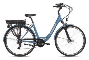 Vélo électrique 28'' Femme Lido 9 vitesses bleu Hollandia TC 49 cm