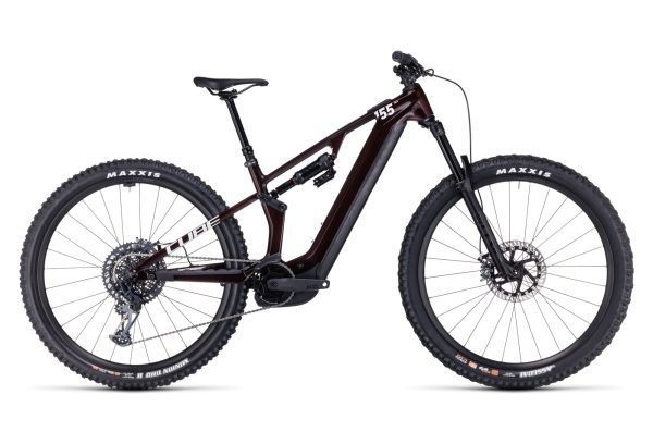 VTT Électrique Tout-Suspendu Cube Stereo Hybrid One55 C:68X SLX 750 Sram GX Eagle 12V 750 Wh 29'' Rouge Liquid Carbon 2024