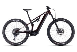 VTT Électrique Tout-Suspendu Cube Stereo Hybrid One55 C:68X SLX 750 Sram GX Eagle 12V 750 Wh 29'' Rouge Liquid Carbon 2024
