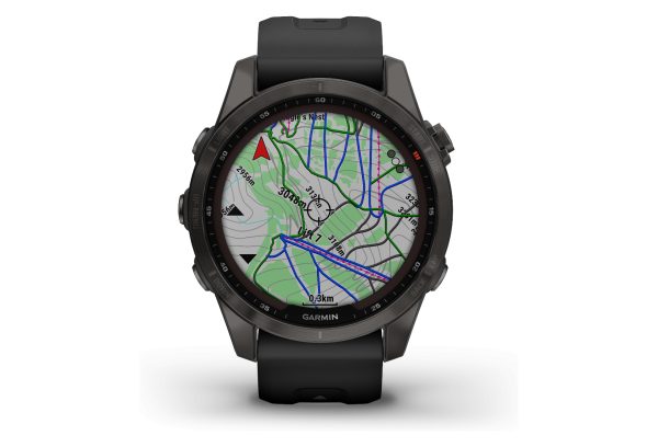 Garmin Fenix 7S Sapphire Solar Titane Carbon Gris – Image 3
