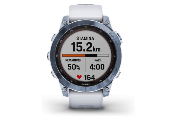 Montre de Sport Garmin Fenix 7 Sapphire Solar Titane Bleu Cobalt / Blanc – Image 3