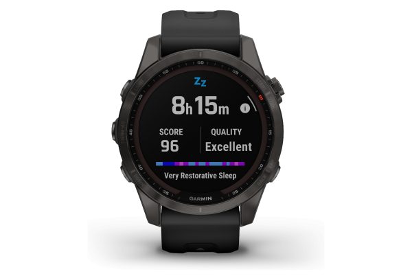 Garmin Fenix 7S Sapphire Solar Titane Carbon Gris – Image 4