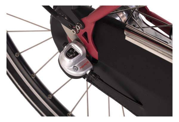 Vélo électrique femme 28 Hollandia Carry On rouge – Image 5