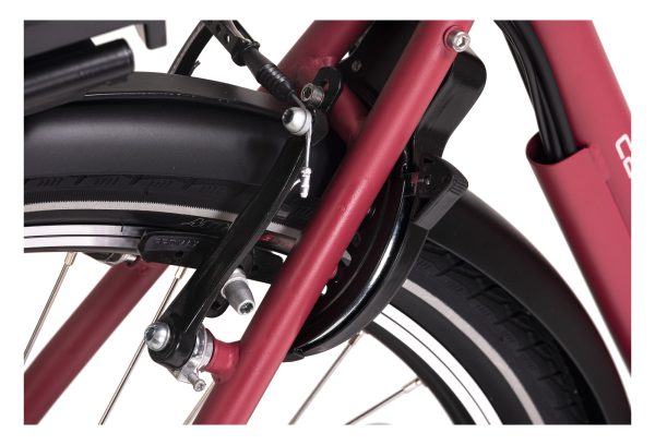 Vélo électrique femme 28 Hollandia Carry On rouge – Image 9