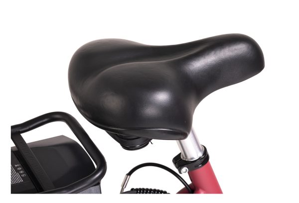 Vélo électrique femme 28 Hollandia Carry On rouge – Image 10
