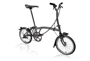 Vélo Pliant Brompton P-Line Urban Guidon Medium Midnight black