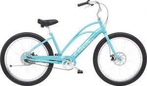 Beach Cruiser Électrique Electra Cruiser Go! Step-Thru Single Speed 250 Wh 26'' Bleu Bora-Bora 2022