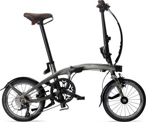 Vélo Pliant Btwin Fold Light 1 Seconde Shimano Sora 9V 16'' Gris