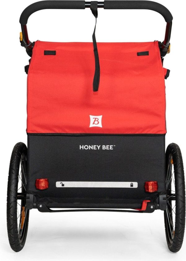 Remorque Enfant Burley Honey Bee Biplace Rouge – Image 5